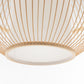 Tropical Boho Bamboo Sphere Pendant - Natural Woven Bell Shade Hanging Light