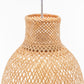 Artisan Woven Bamboo Cone Pendant Light - Tropical Boho Chic