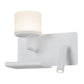 Frosted Glass Deco Wall Light & Reading Light (with USB charger)