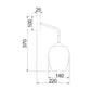 Interior Wine Glass Shape with Colour Fading Effect Wall Light