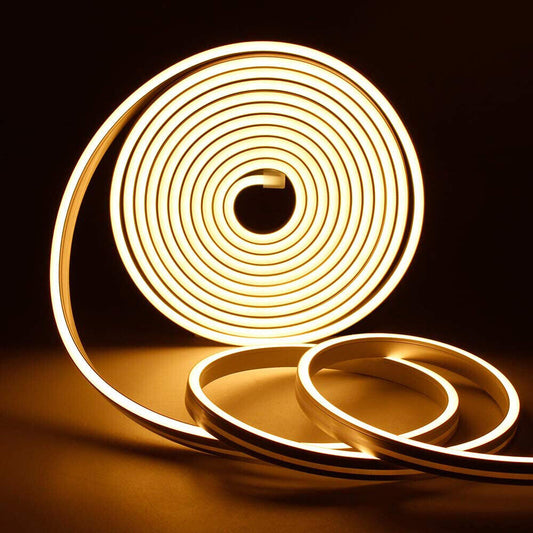 12V Waterproof IP67 120LED/m Neon LED Strip - Warm White